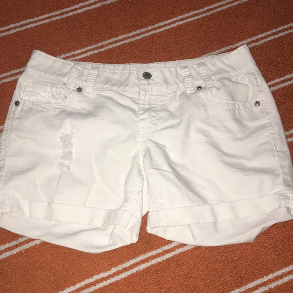 White womens shorts